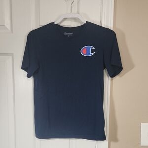 Champion Blue Short Sleeve Tee with Iconic Logo